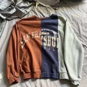 Colorblock San Francisco Baseball Sweater
